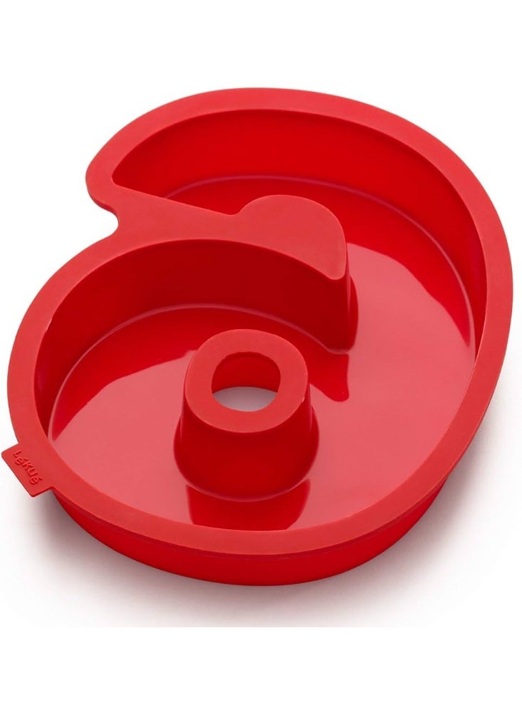 Lekue Number 9 Cake Mold, Red  - Image 1