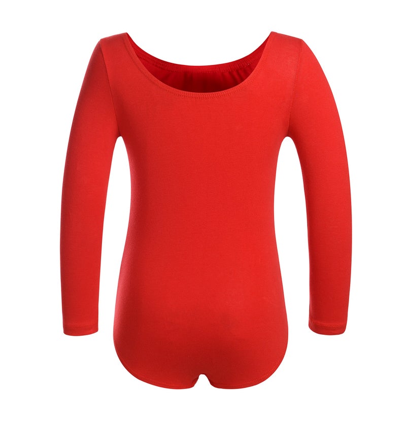 DANSHOW Girls' Team Basic Long Sleeve Leotard for Toddler Gymnastics Dance Ballet(2KD3028-S-04) - Image 2
