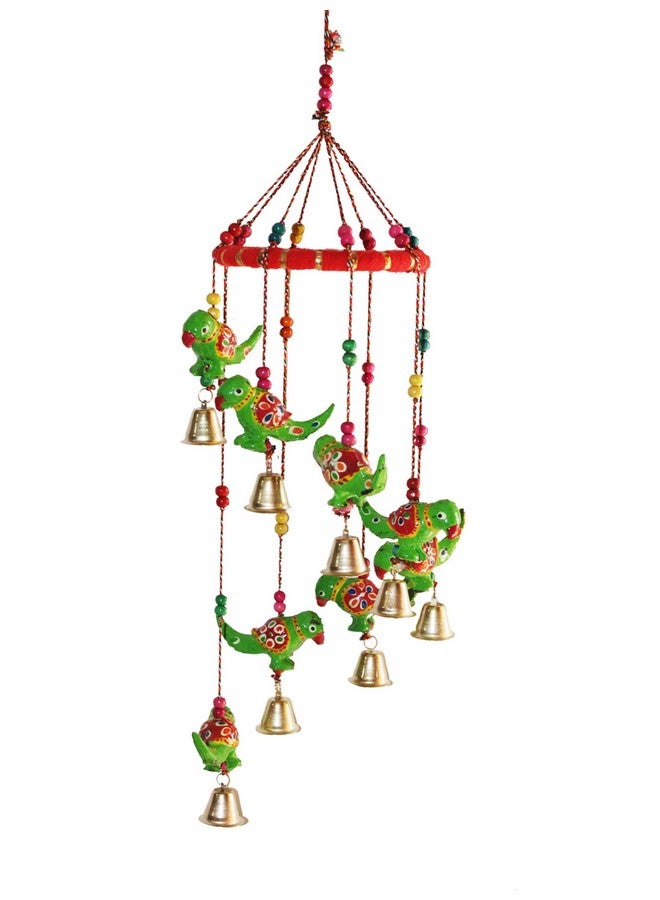 JH Gallery Metal Recycled Material Handcrafted Rajasthani Door Wall Hanging Decorative Furnishing Showpiece (Green Parrot) - Image 4