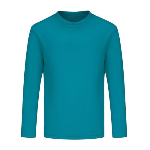 OPNA Youth Athletic Performance Long Sleeve Shirts for Boys or Girls-Moisture Wicking, Medium, Atomic Blue - Image 1
