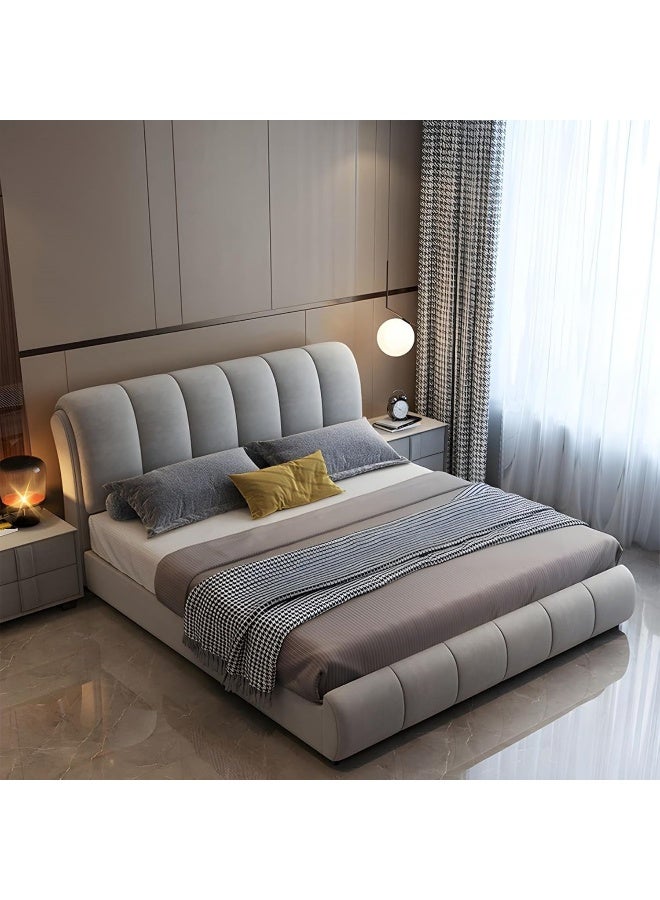 Poppins Home Affordable Fabric Bed  Stylish & Comfortable in Mini, Queen, King & Super King Sizes (Without Mattress) (180x200cm) - Image 1