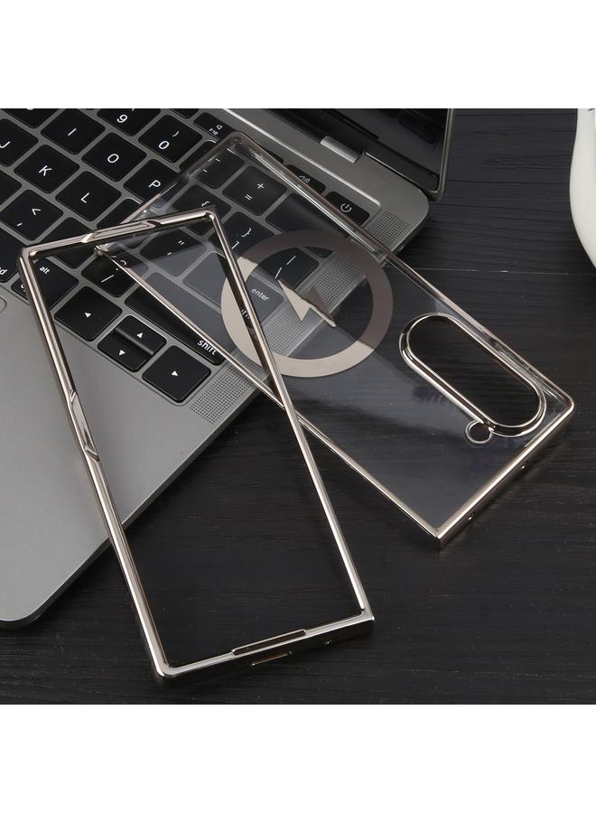 S-TOP Case For Samsung Galaxy Z Fold3 5G 6D Glossy Electroplated PC MagSafe Phone Case - Image 4