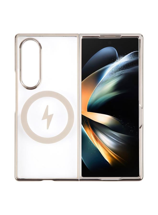 S-TOP Case For Samsung Galaxy Z Fold3 5G 6D Glossy Electroplated PC MagSafe Phone Case - Image 1
