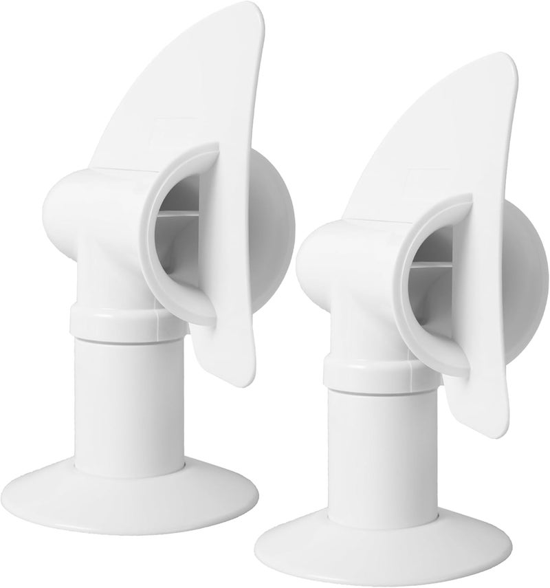 TonGass 2-Pack White RV Rotating Sewer Plumbing Vent Cover - 360 Degrees UV-Resistant Easy Install - Image 1