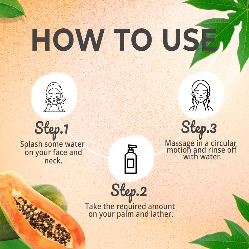 Ooplore Herbal Papaya Face Wash For Women/Men | Brightening and Glowing Skin | Removes Pigmentation and Dark Spots | For All Skin Types 100ML - Image 5