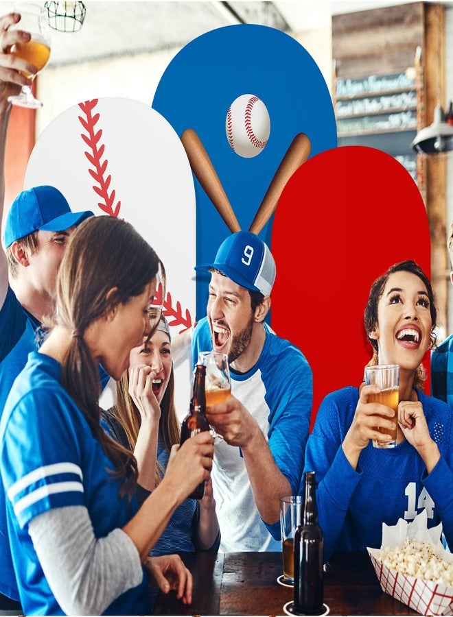 Tingjoo 3 Pcs Baseball Arch Backdrop Stand Cover 4ft, 5ft, 6ft Spandex Fitted Sports Theme Birthday Arch Cover Photo Background Props for Birthday Party Decoration - Image 5