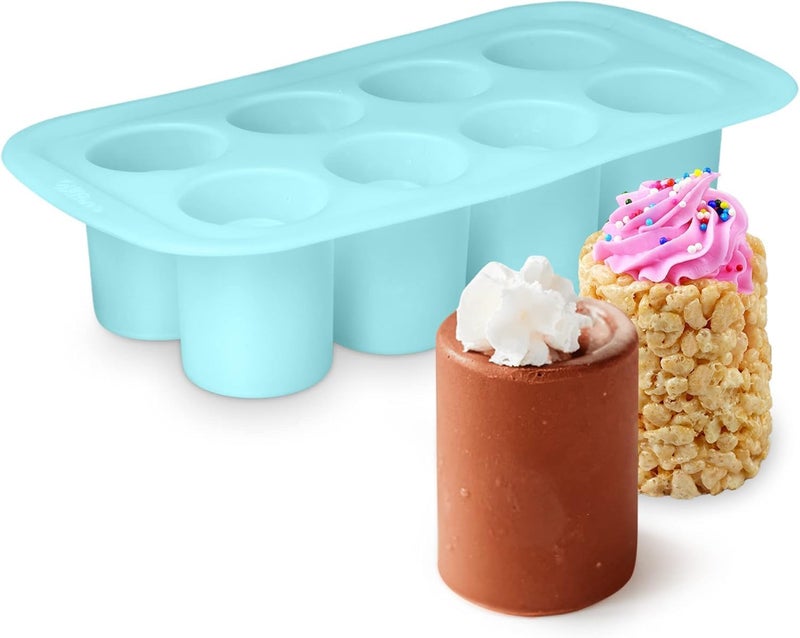 GEEOOLLAH Silicone Shot Glass Mold 8-Cavity – Edible Candy Shot Mold for Chocolate, Ice, Jelly, Gummy, Juice Shots – Reusable Nonstick Silicone Molds for Baking, Parties, Gifts, Holidays, Bars - Image 1