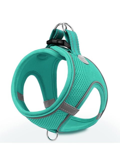 Joytale Small Dog Harness, Breathable Mesh Step-in Vest Harness, Reflective Soft Padded Harnesses for Puppies and Extra Small Dogs, Teal, XS