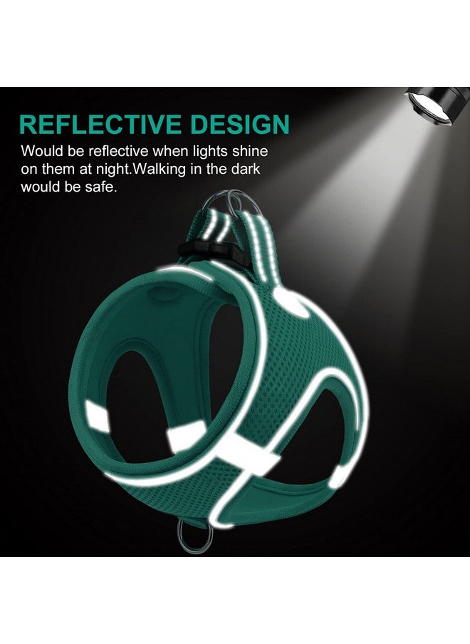 Joytale Small Dog Harness, Breathable Mesh Step-in Vest Harness, Reflective Soft Padded Harnesses for Puppies and Extra Small Dogs, Teal, XS