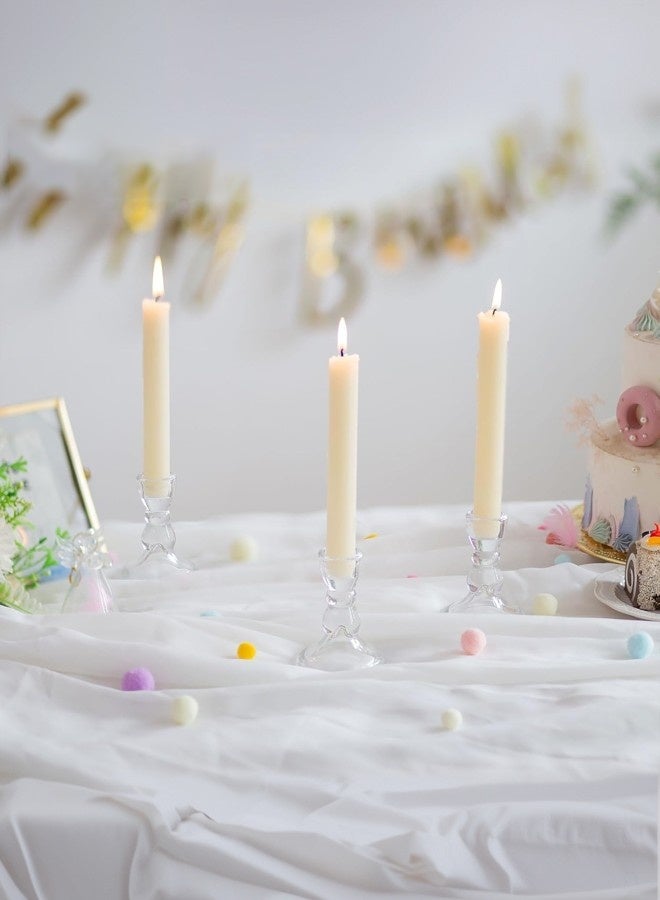 مجموعة من 2 ، (نسخة القرع الصغيرة) حامل شموع زجاجي ، حامل شمعة عمود ، حامل شمعة ديكور المنزل ، ديكور رومانسي ، حاوية شمعة شفافة ، حامل شمعة ديكور الزفاف ، شمعة عمود لحفل الزفاف ، غرفة الطعام والديكور. - Image 3