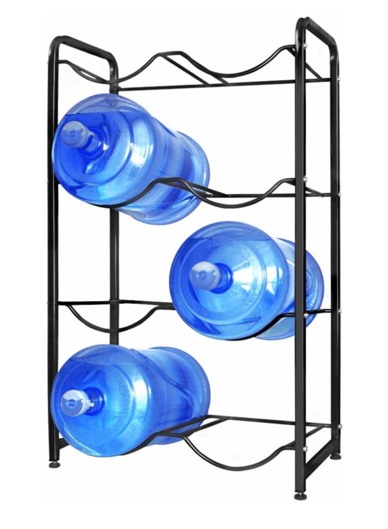 DubaiGallery 8 Bottles Storage Rack 4 Tier Reinforced Carbon Steel Heavy Duty 5-Gallon Water Cane Jug Holder Cooler Organizer Shelf For Home Kitchen Office Garages Restaurant Gym Stand Shelves - Image 2