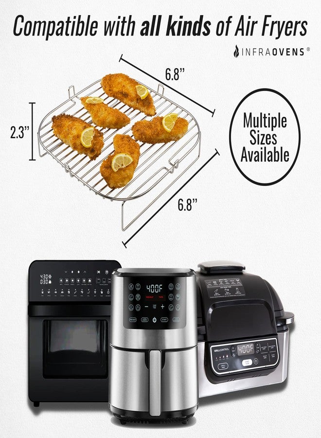 INFRAOVENS ملحقات القلاية الهوائية المتوافقة مع Cosori و Chefman و Philips و Dash و Emeril Lagasse و Bella و Comfee و Nuwave® وغيرها، رف القلاية الهوائية، أدلة الاستخدام، البطانات وفرشاة التنظيف - Image 2