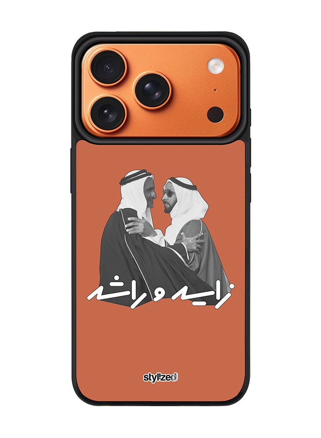 Stylizedd for iPhone 17 Pro Case [Compatible with MagSafe] Magnetic cover Slim fit Camera Protection, Shockproof Thin Phone Case- Sheikh Zayed And Sheikh Rashid, Orange - Image 1