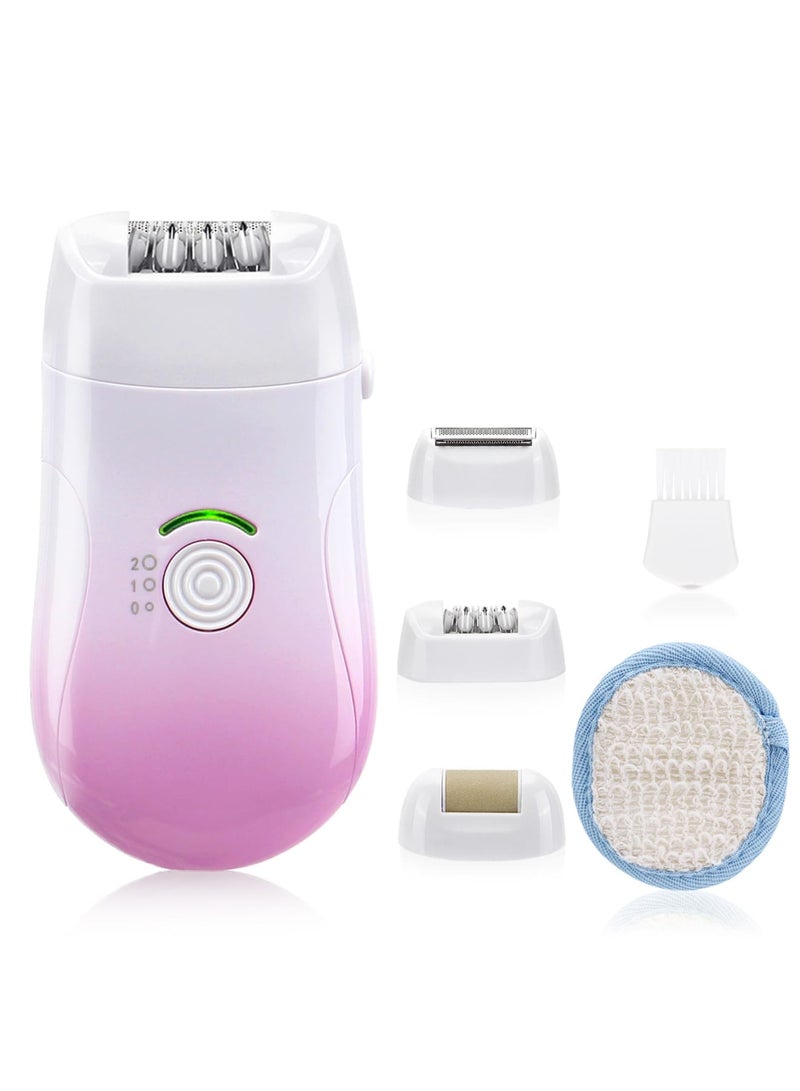 SYOSI إزالة شعر الوجه الكهربائية للنساء، مزيل شعر ذكي محمول رطب وجاف، ضبط سرعتين سريع/بطيء، ماكينة حلاقة للوجه خالية من الألم 3 في 1 مقاومة للماء IPX6، ماكينة تشذيب البيكيني قابلة لإعادة الشحن عبر USB - Image 1