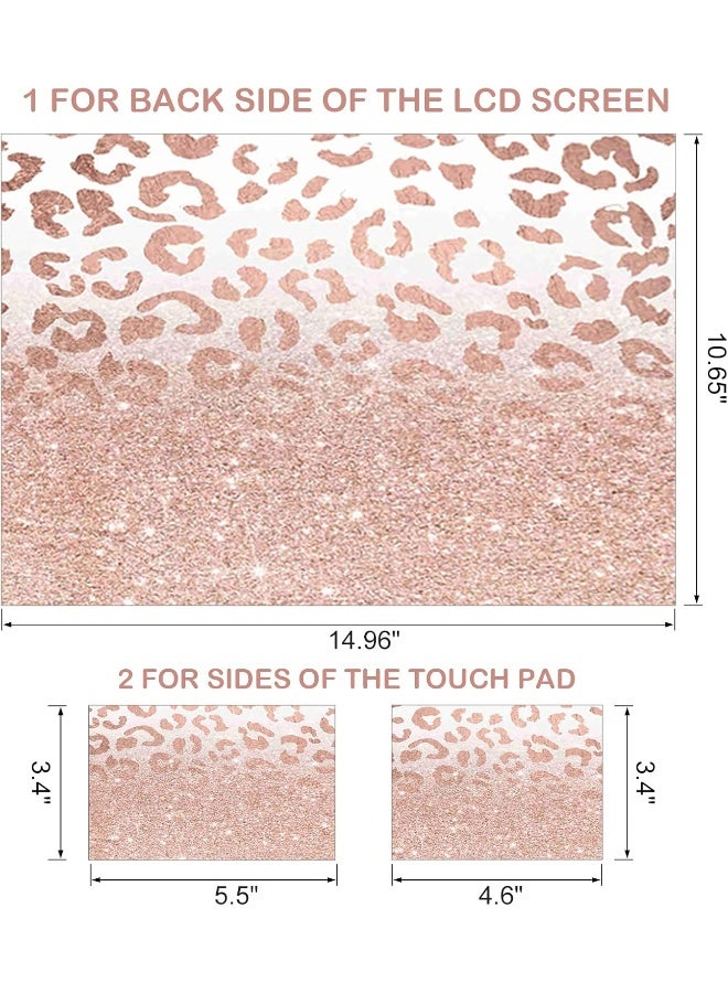 Home Trove Dinky Laptop Skin Sticker Decal, 12" 13" 13.3" 14" 15" 15.4" 15.6 Inch Laptop Universal Reusable Vinyl Skin Stickers Cover Art Decal Notebook Pc Personalized Protector-Rose Pink Leopard Print - Image 2
