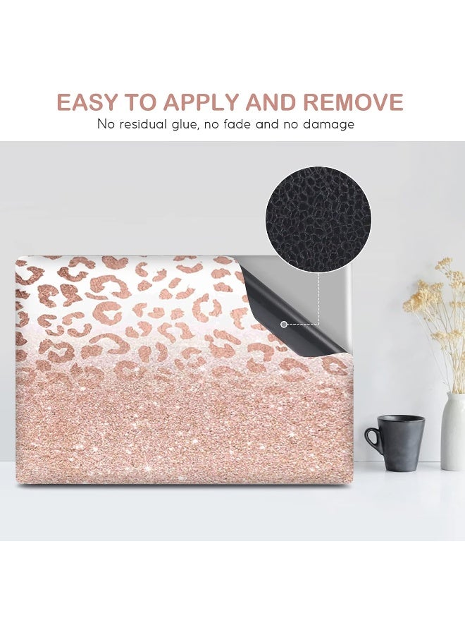 Home Trove Dinky Laptop Skin Sticker Decal, 12" 13" 13.3" 14" 15" 15.4" 15.6 Inch Laptop Universal Reusable Vinyl Skin Stickers Cover Art Decal Notebook Pc Personalized Protector-Rose Pink Leopard Print - Image 5