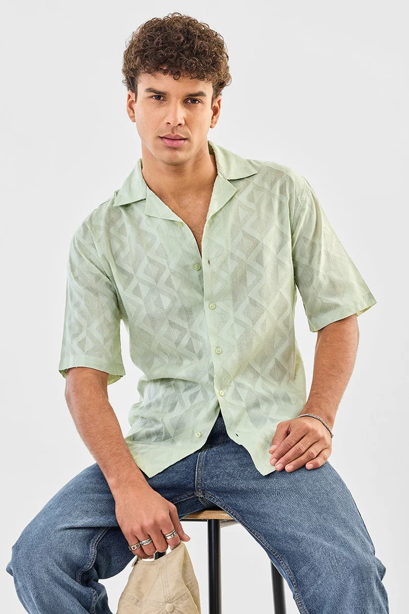 SNITCH Self-Design 100% Cotton Box Fit Shirt