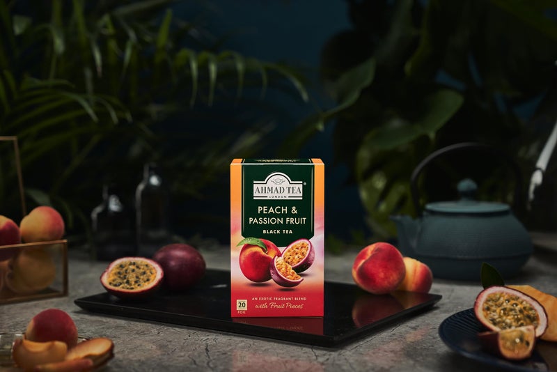 Ahmad Tea of London Peach & Passion Fruit Tea Bags 20s Box - Image 4