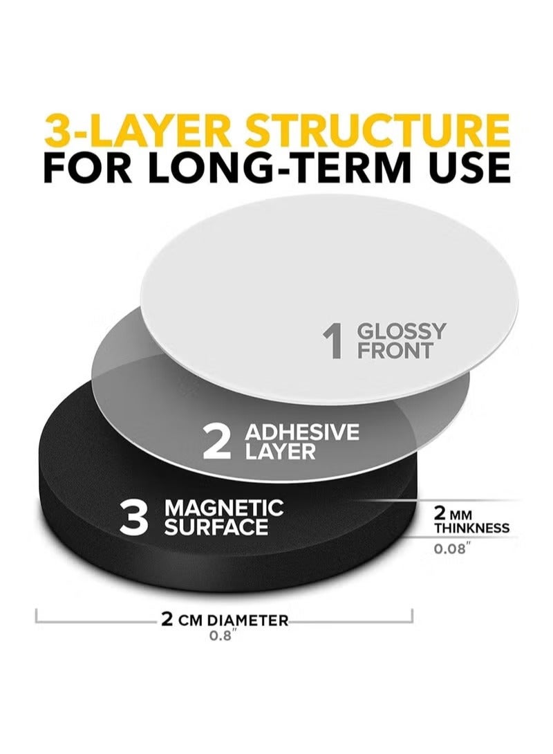 120 قطعة مغناطيس دائري مع دعامة لاصقة مغناطيسات ذاتية اللصق مرنة للحرف اليدوية نقاط مغناطيسية صغيرة ل الأشياء الخفيفة DIY مدرسة مكتب المنزل - Image 3