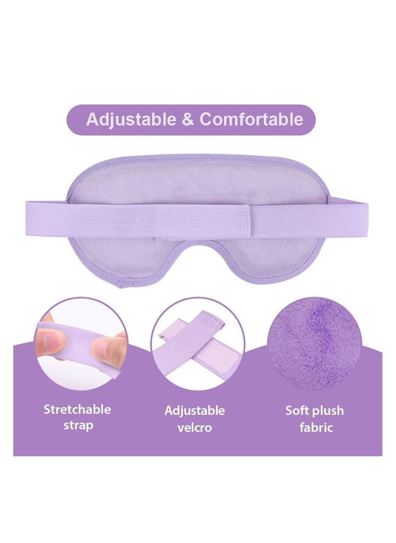 DMG TECH Cooling Gel Eye Mask Reusable Cold Eye Mask for Puffy Eyes, Eye Ice Pack Eye Mask with Soft Plush Backing for Dark Circles, Migraine, Stress Relief - Purple  - Image 2