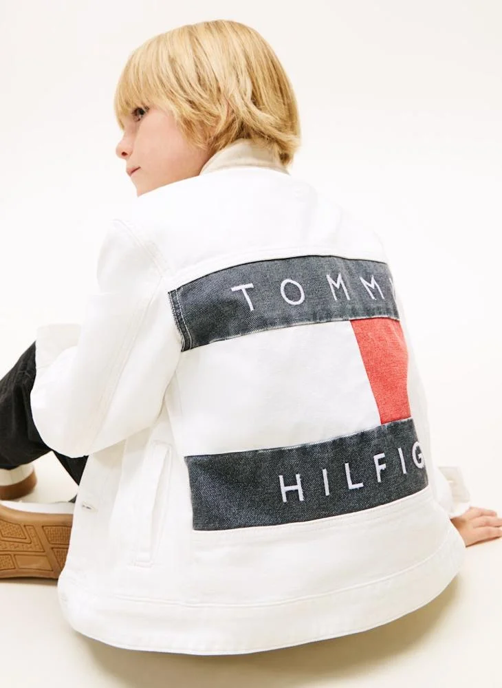 Tommy Hilfiger Denim Archive Youth Heritage Flag Denim Trucker Jacket for Men | Best Price UAE