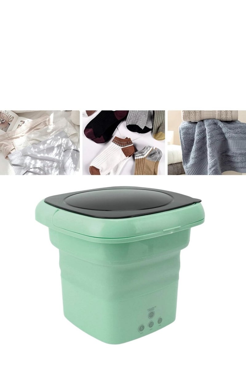 eBasket Portable Mini Automatic Foldable Washing Machine for Baby Clothes Socks  Underwear Small Items 110V 240V  Top Loading (Color May Vary)  - Image 1