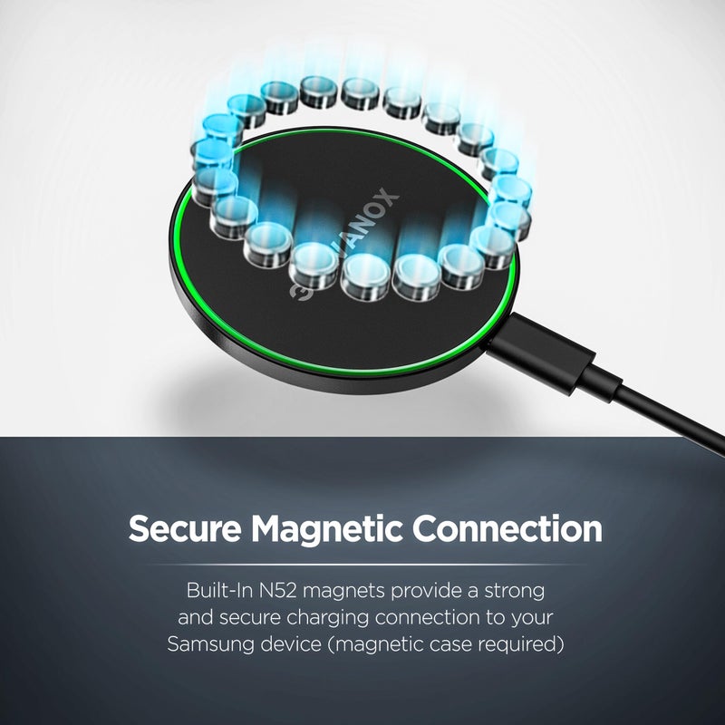 Galvanox Stick-On Magnetic Wireless Charger, Compatible with MagSafe (15W) iPhone Fast Charging, Low-Profile Pad for Wall, Home Office, Magnet Car Mount with Removable USB-C (Adhesive Mounting) - Image 5