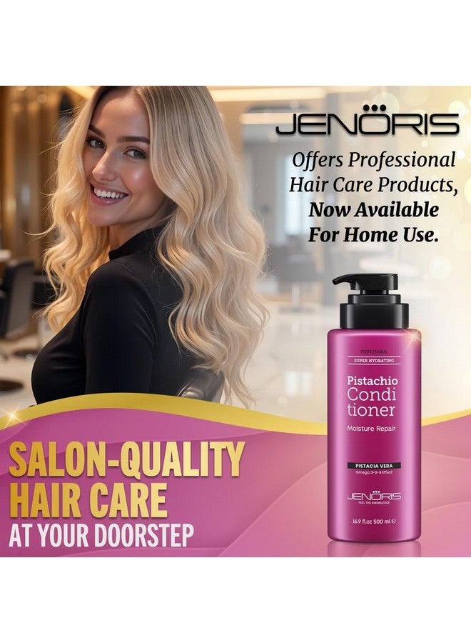 Jenoris Pistachio Conditioner for Colored & Dry Hair 16.9 fl.oz Professional Hair Care Products for Women and Men. [Pistachio and Borage Oils] - Image 3