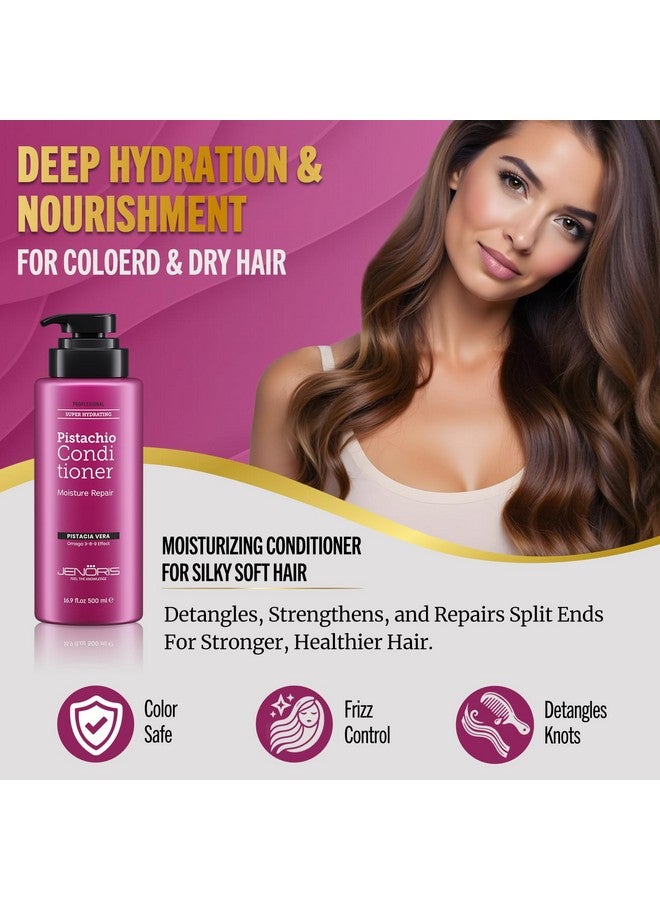 Jenoris Pistachio Conditioner for Colored & Dry Hair 16.9 fl.oz Professional Hair Care Products for Women and Men. [Pistachio and Borage Oils] - Image 4