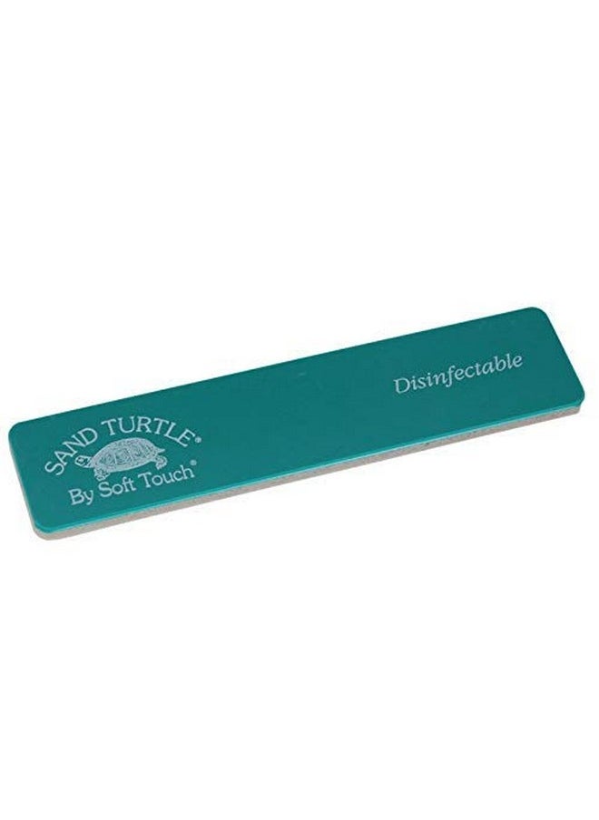 Soft Touch Sand Turtle Nail File Block Soft Sponge Teal 120 Grit Fine 5 ¼ Inch 5 Piece 