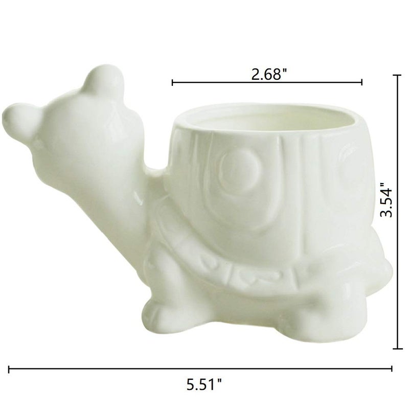 GeLive Tortoise Succulent Planter Turtle Plant Pot Animal Fun Vase Window Box Cute Home Decoration, 5 Inch, Indoor Outdoor - Image 5
