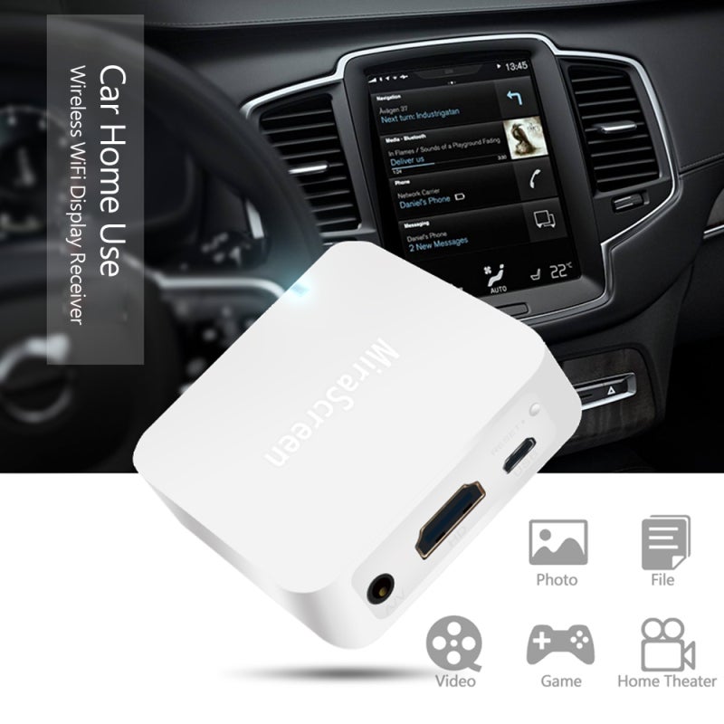Mirascreen Wireless Mirroring WiFi Receiver 1080P Output Plug Play Miracast - Airplay Mirroring HDTV Projector for iOS Android - Image 5