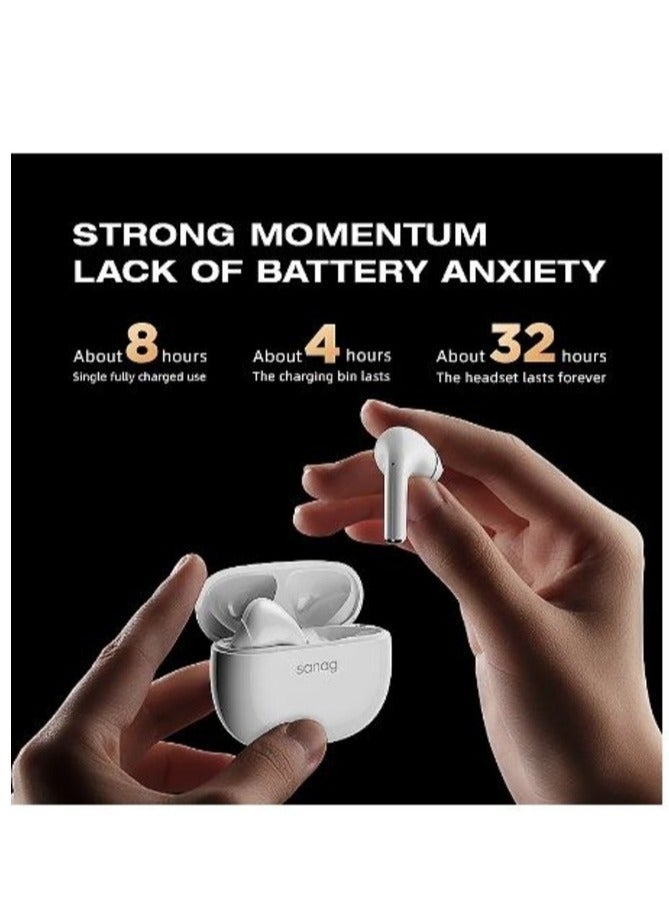 ساناج سماعات أذن T30S Pro TWS بلوتوث 5.1 لاسلكية بتصميم آذان القطة ثلاثية الأبعاد مع تحكم باللمس وميكروفون - Image 5