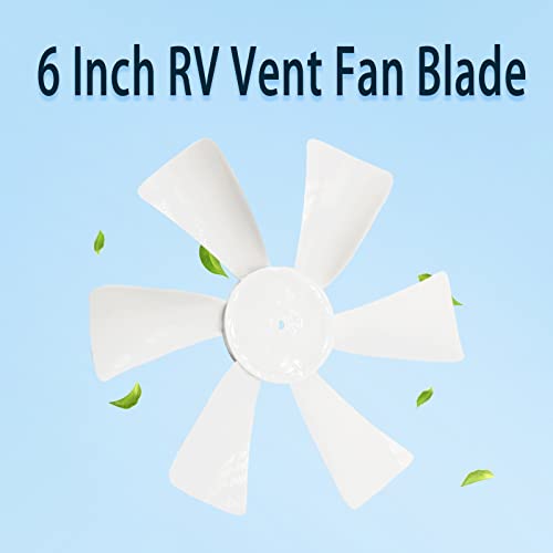 LiuTaoWMX 6 RV Vent Fan Blade Replacement 12V DShaft RV Bathroom Fan Compatible with Hengs Elixir Jensen JaycoToyota Dolphin RV - Image 5