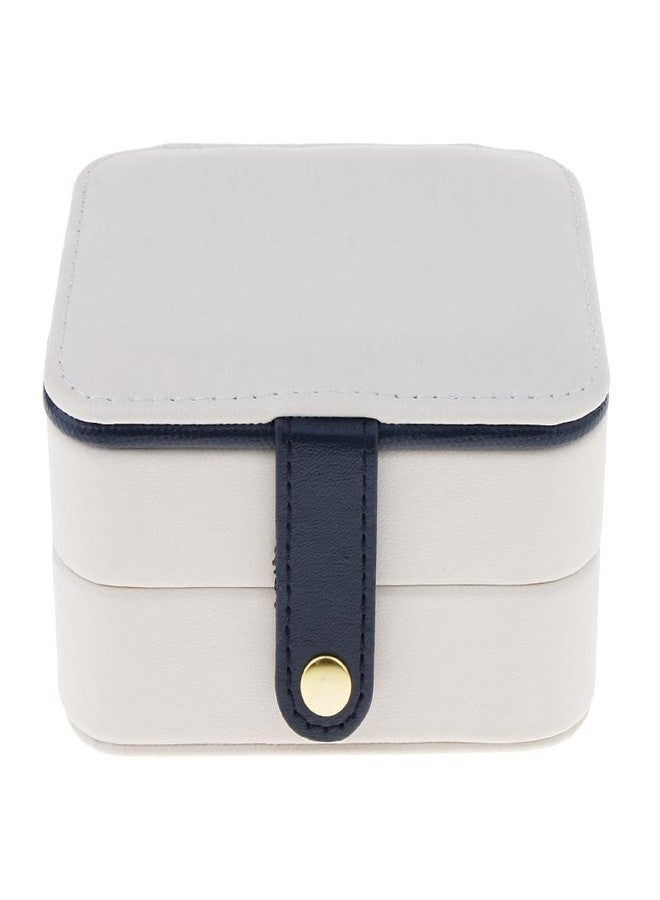 EBOFAB Travel Portable Leather Jewelry Case Double Layer Travel Earrings Jewellery Box Storage - Image 1