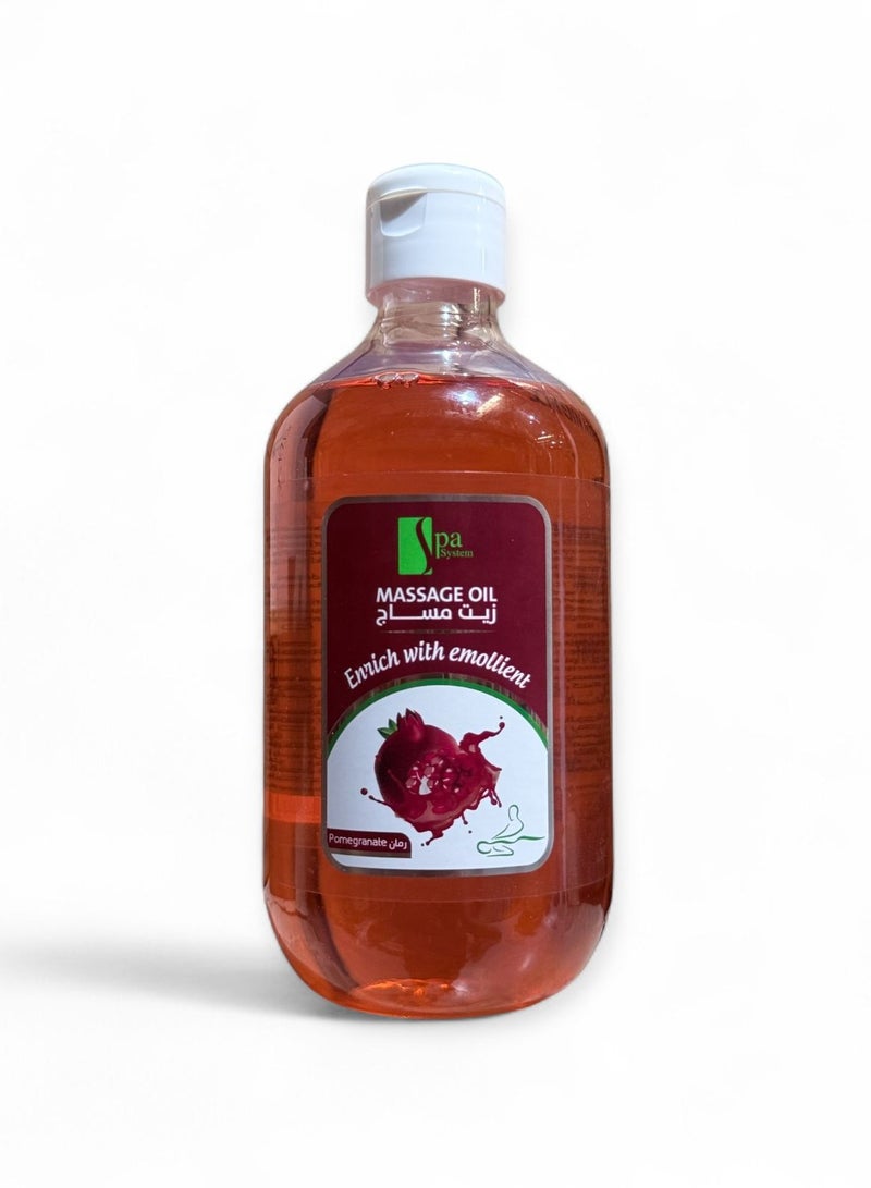 Spa System Massage Oil Enrich With Emollient  Pomegranate