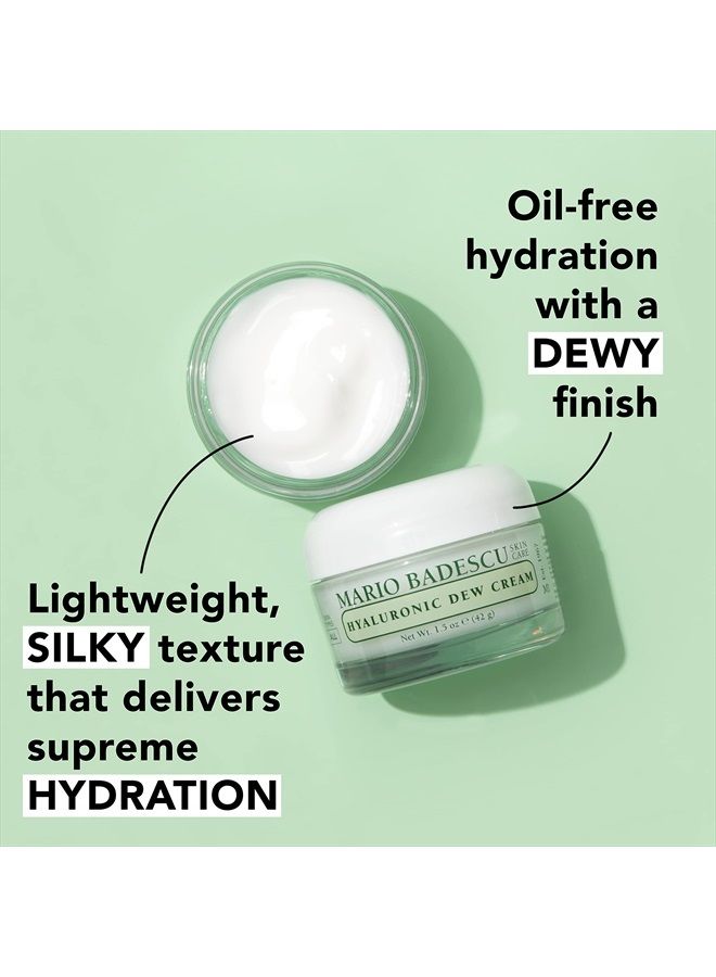 MARIO BADESCU Oil Free Hyaluronic Dew Cream | Hydrating Face Cream Formulated with Squalane for a Dewy Glow | 1.5 Oz - Image 3