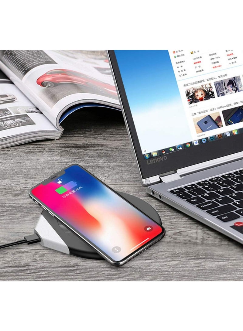 كوب قهوة سيراميك ذكي مع قاعدة تسخين لاسلكية وغطاء، بمنفذ Type-C، أسود - Image 2