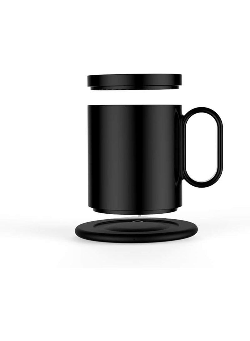 كوب قهوة سيراميك ذكي مع قاعدة تسخين لاسلكية وغطاء، بمنفذ Type-C، أسود - Image 4