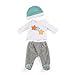 Miniland Doll Clothes 2 Piece Pajama Set in Grey 15 Quality - Image 3