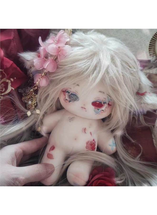Red Medicine Cotton Doll 20cm Handsome Girl 30cm Long Legs Cute Doll Birthday Gift With Skeleton-Specification:Long Legs 30cm Without Frame-Color:Red Medicine Naked Baby + Animal Ears + Magnetic Animal Tail