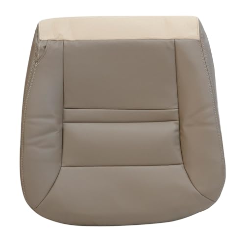 NLQR Front Driver Side Bottom Replacement Microfiber Leather Seat Cover Tan Compatible with Ford Excursion Limited XLT 2000 2001 - Image 3