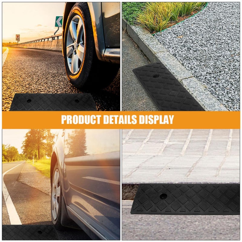 Rubber Garage Curb Ramps 3cm High Black 2pcs for Driveway Wheelchair Access - Image 4