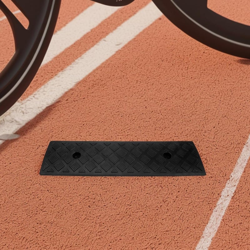 Rubber Garage Curb Ramps 3cm High Black 2pcs for Driveway Wheelchair Access - Image 5