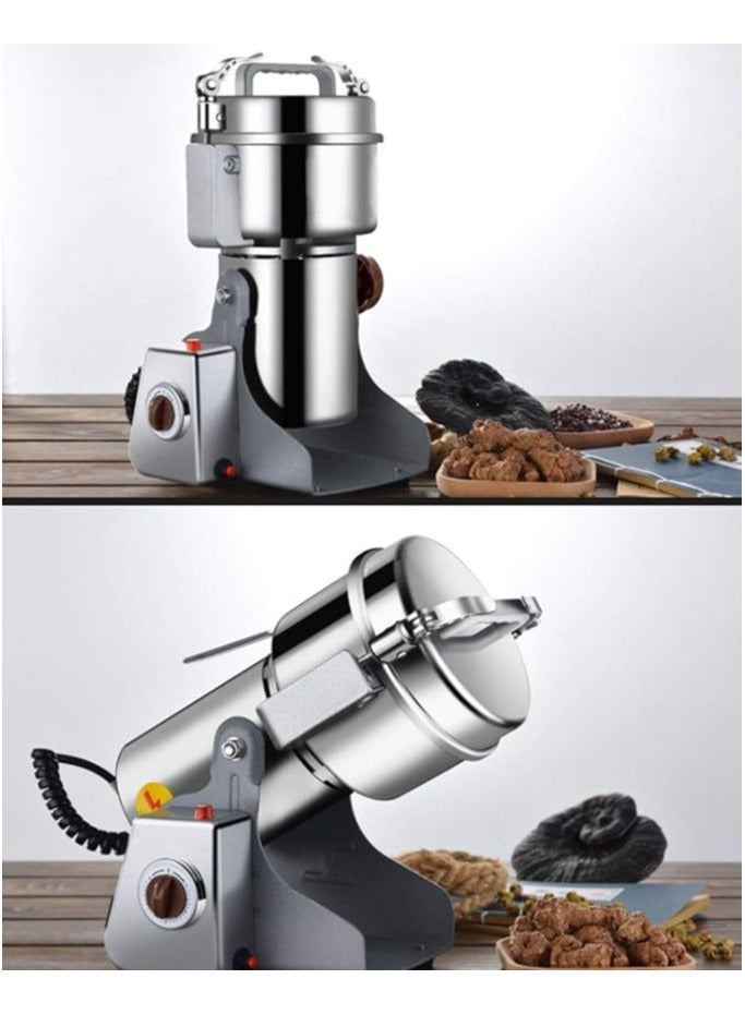 500g Electric Grain Grinder Spice Grain Mill Stainless Steel 30s High Speedy Grinding Overload Protection& 5min Timer Mill Dry Spice Herbs/Nut/Coffee/ Rice  - Image 2