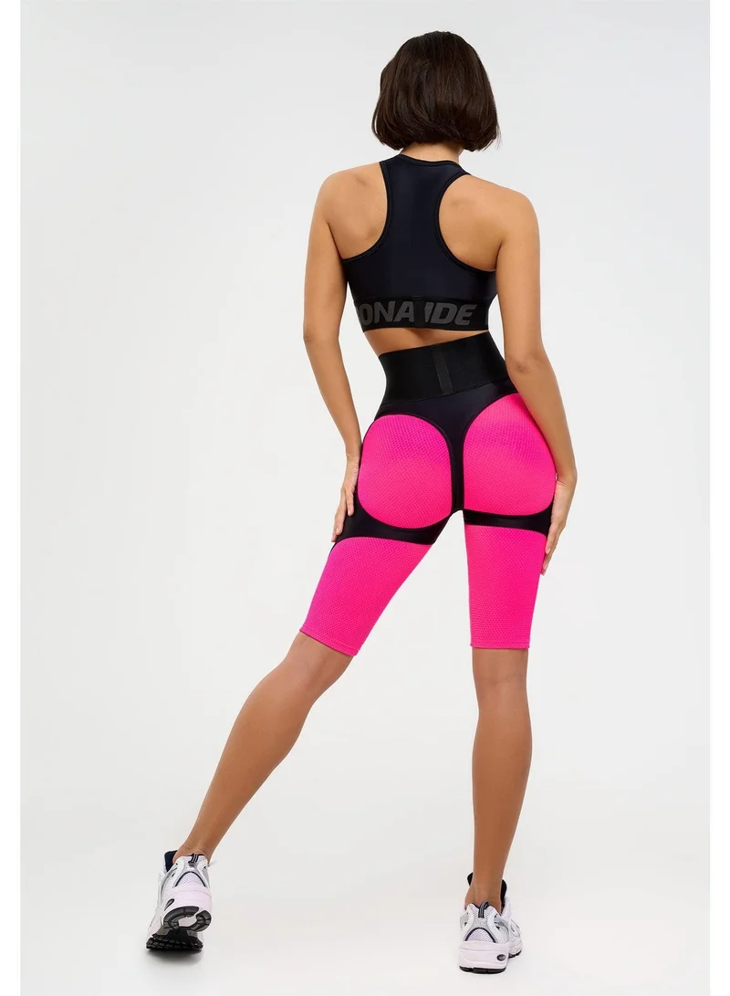 Bona Fide Bona Cycling Extra Push-up Corsage Neon Pink Extra Corsage High Waist Biker Gym Shorts for Women for Women | Best Price UAE