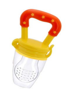 Bpa Free Fruit & Food Feeder Pacifier Nibbler With Silicon Mesh For Baby Kids & Infants (Yellow Pack Of 1)