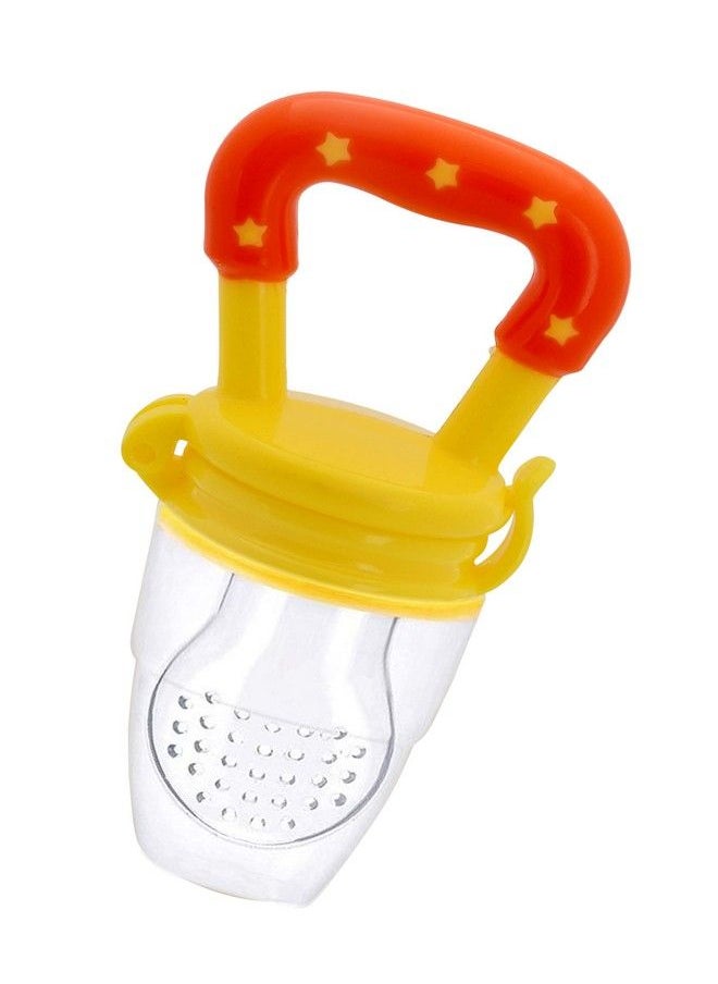The Little Lookers Bpa Free Fruit & Food Feeder Pacifier Nibbler With Silicon Mesh For Baby Kids & Infants (Yellow Pack Of 1)  - Image 1