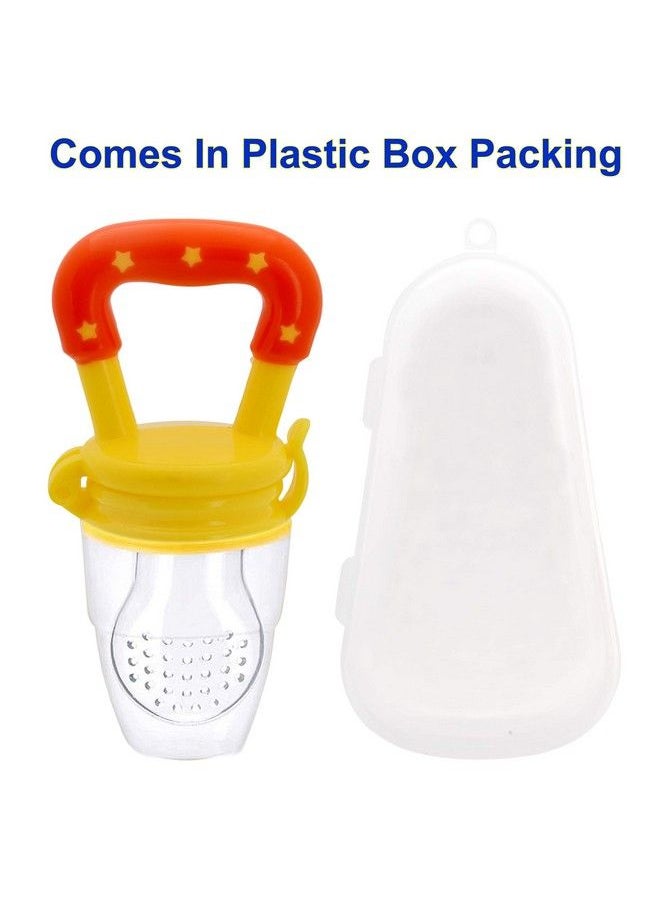 The Little Lookers Bpa Free Fruit & Food Feeder Pacifier Nibbler With Silicon Mesh For Baby Kids & Infants (Yellow Pack Of 1)  - Image 4
