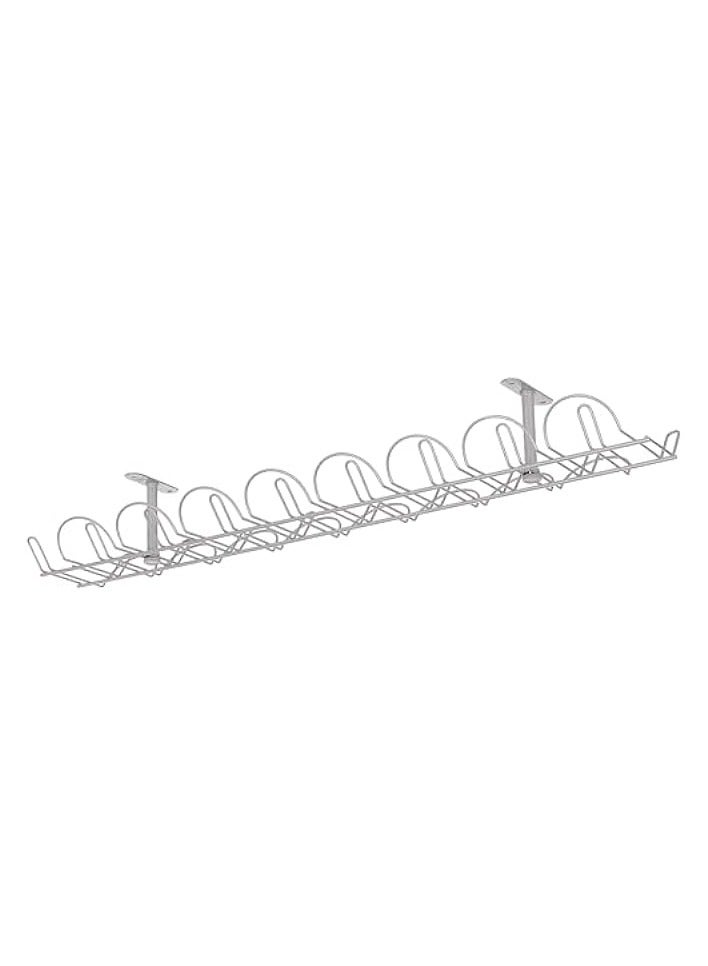 PROMASS Ikea SIGNUM Cable Duct Horizontal, Silver Metal Clips, Grey, 86 x 21 x 5 cm - Image 1